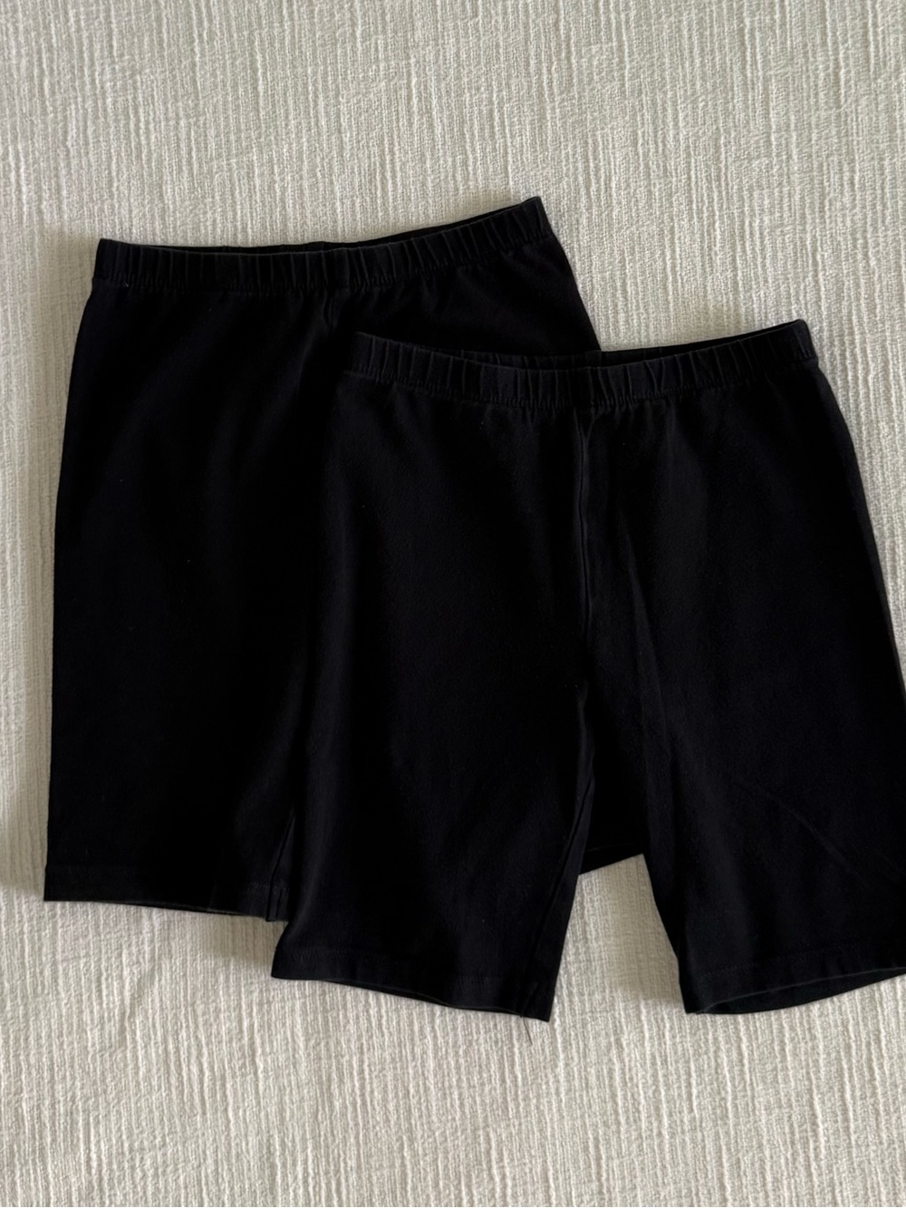 Girls Black Stretch Biker Active Shorts - Pack of 2